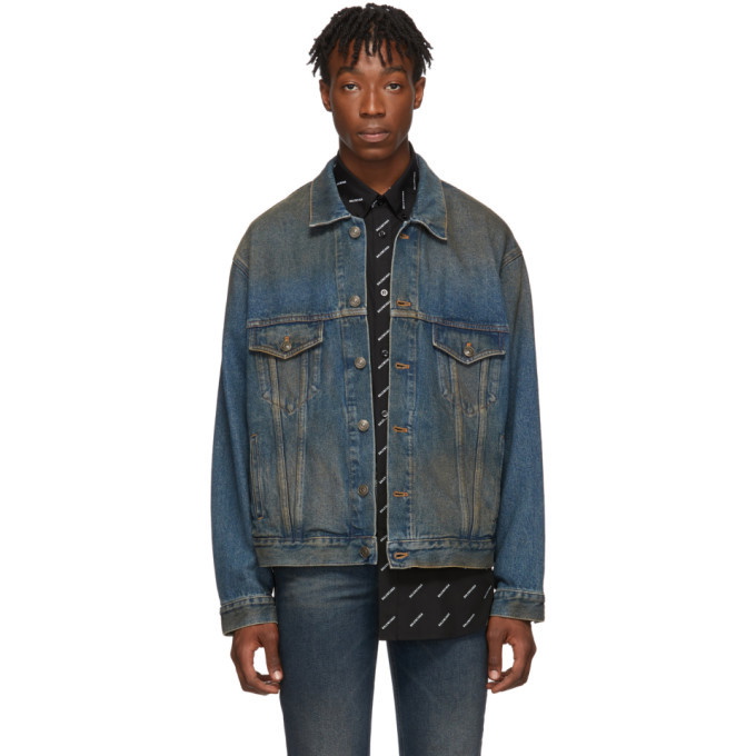 Photo: Balenciaga Blue Denim Signature Big Fit Jacket