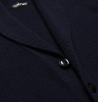 TOM FORD - Ribbed Cashmere Cardigan - Blue