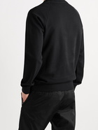 BALMAIN - Slim-Fit Logo-Flocked Cotton-Jersey Sweatshirt - Black - S