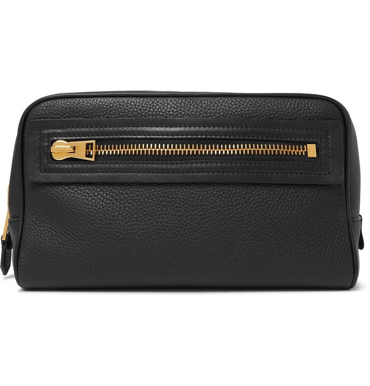 Photo: TOM FORD - Full-Grain Leather Wash Bag - Black