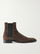 SAINT LAURENT - Aurelien Suede Boots - Brown
