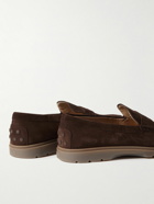 Tod's - Gommino Suede Loafers - Brown