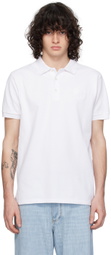 Bally White Embroidered Polo