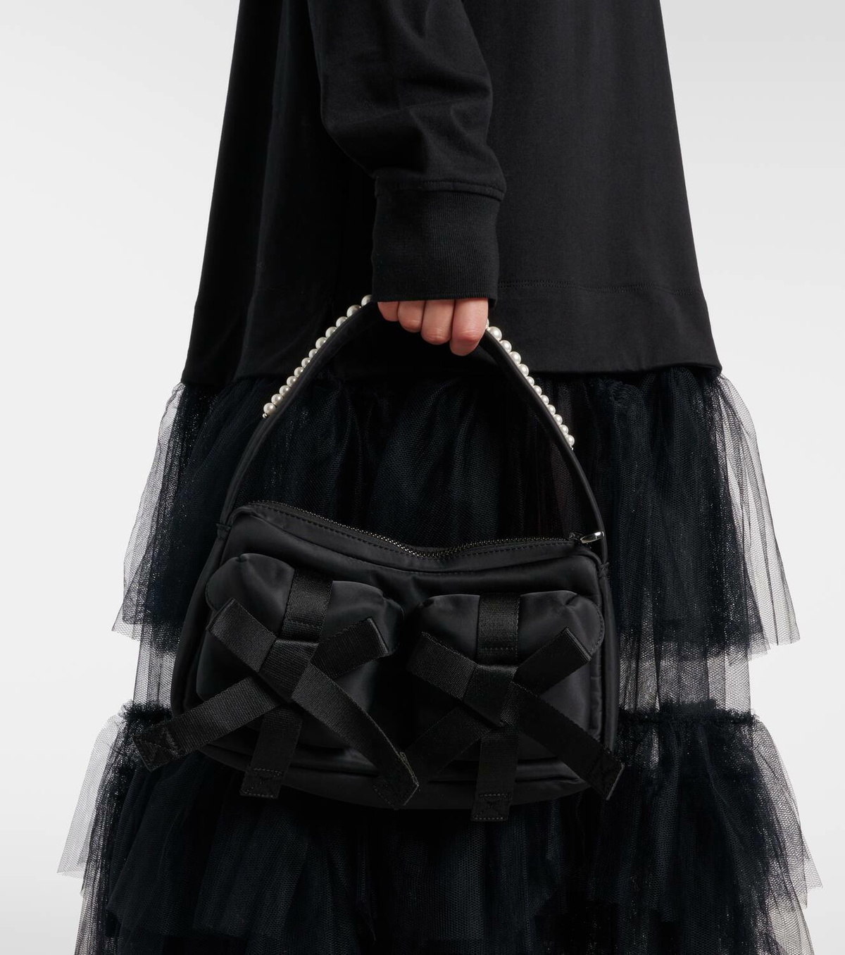 Simone Rocha ブラック Beaded Utility Bow Pochette バッグ bag176b0761-blkprl_2.jpg?ts=