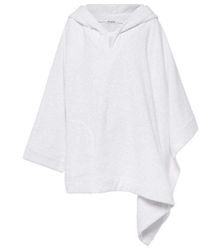 Photo: Alaïa Cropped cotton terry hoodie