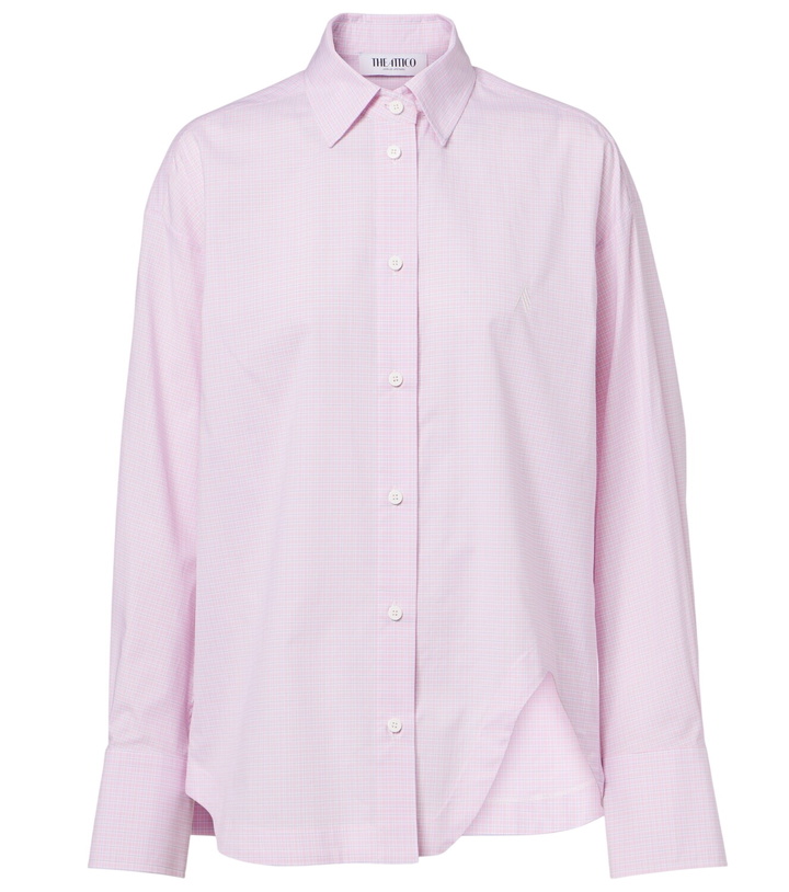 Photo: The Attico Diana oversized checked cotton shirt