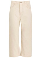 Free People Deep Trance Wide-leg Cropped Jeans Cream