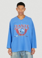 Oversized Printed T-Shirt in Blue