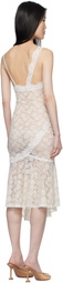 Yuhan Wang SSENSE Exclusive Off-White Lace Midi Dress