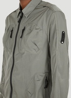 Patch Pocket Overshirt Jacket in Grey