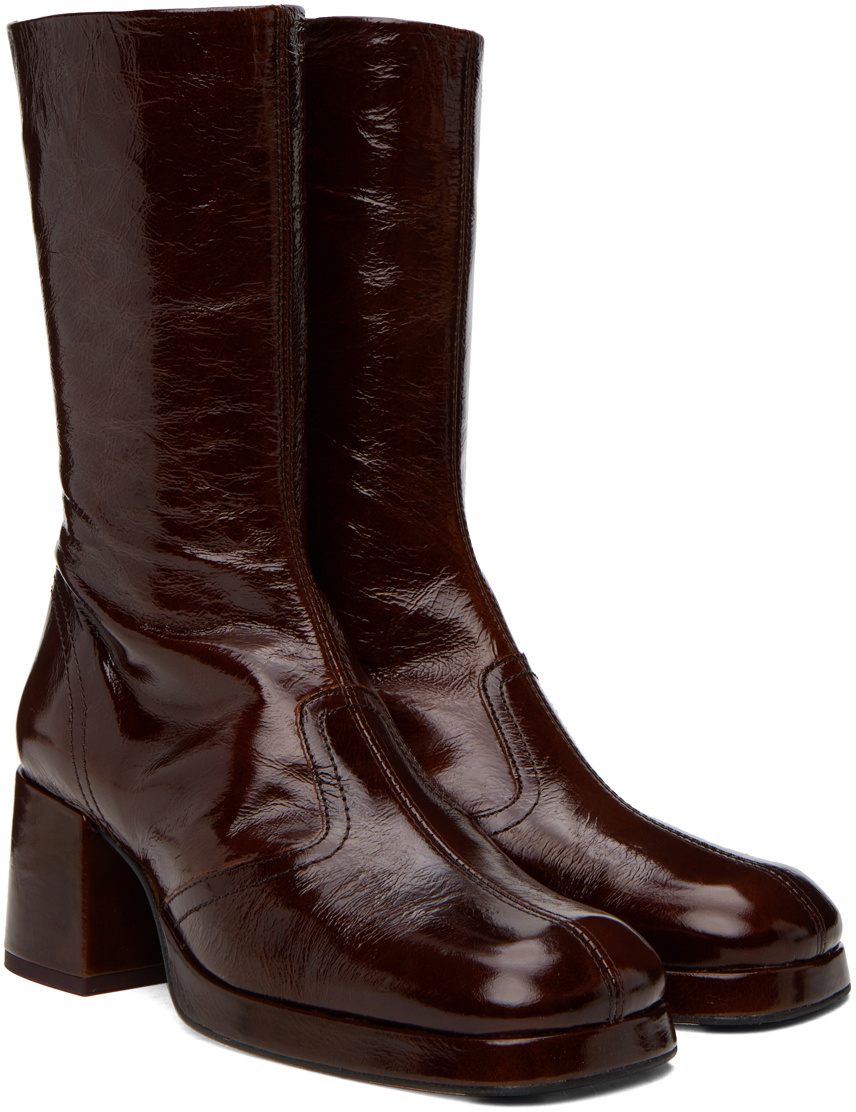 Miista Burgundy Cass Boots MIISTA