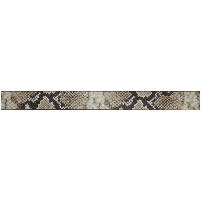 Dheygere Beige Transparent Python Belt