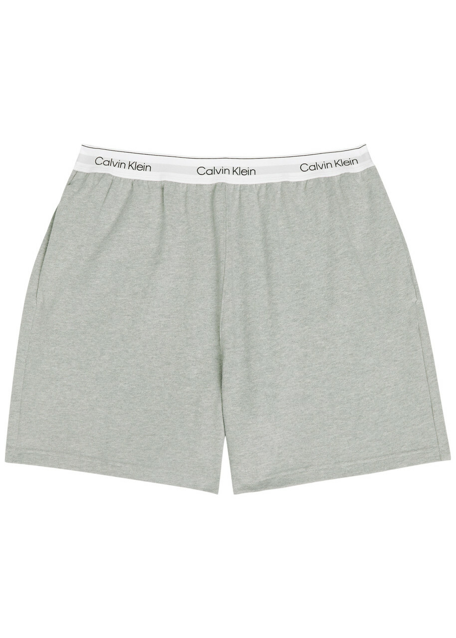 Calvin Klein Icon Logo Cotton Pyjama Shorts Grey