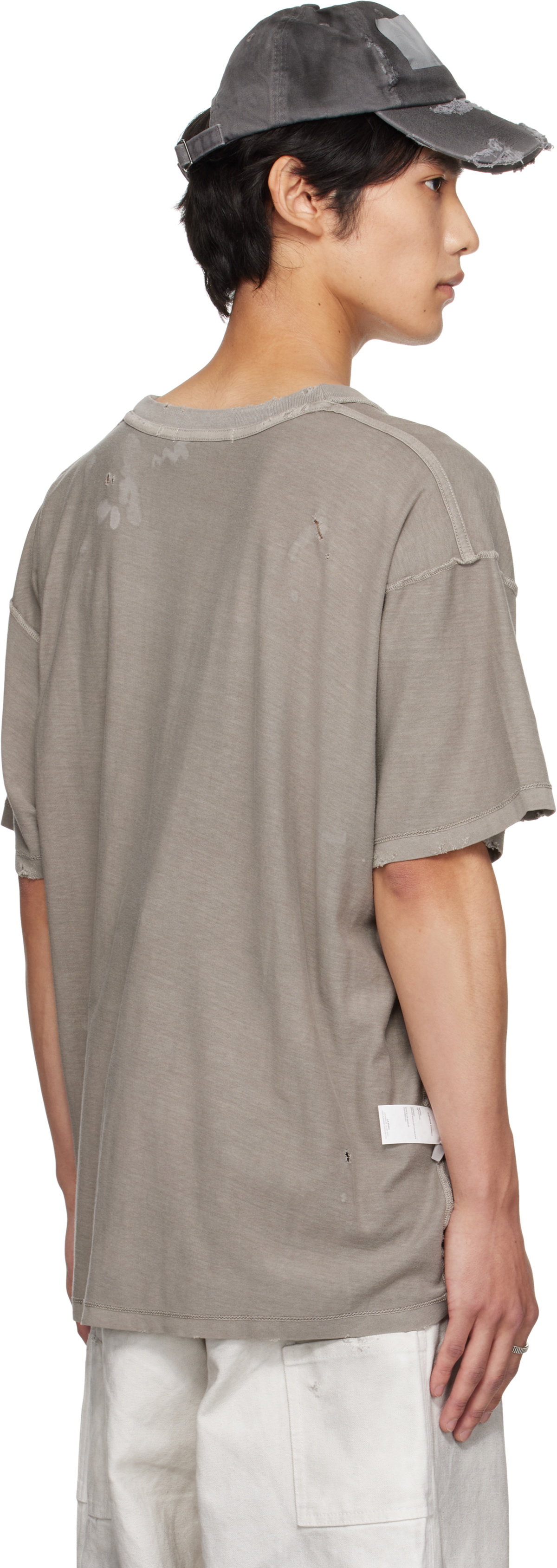ALEXANDER DIGENOVA Gray Bleach T-shirt