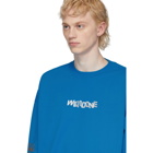 We11done Blue Remake Logo Long Sleeve T-Shirt