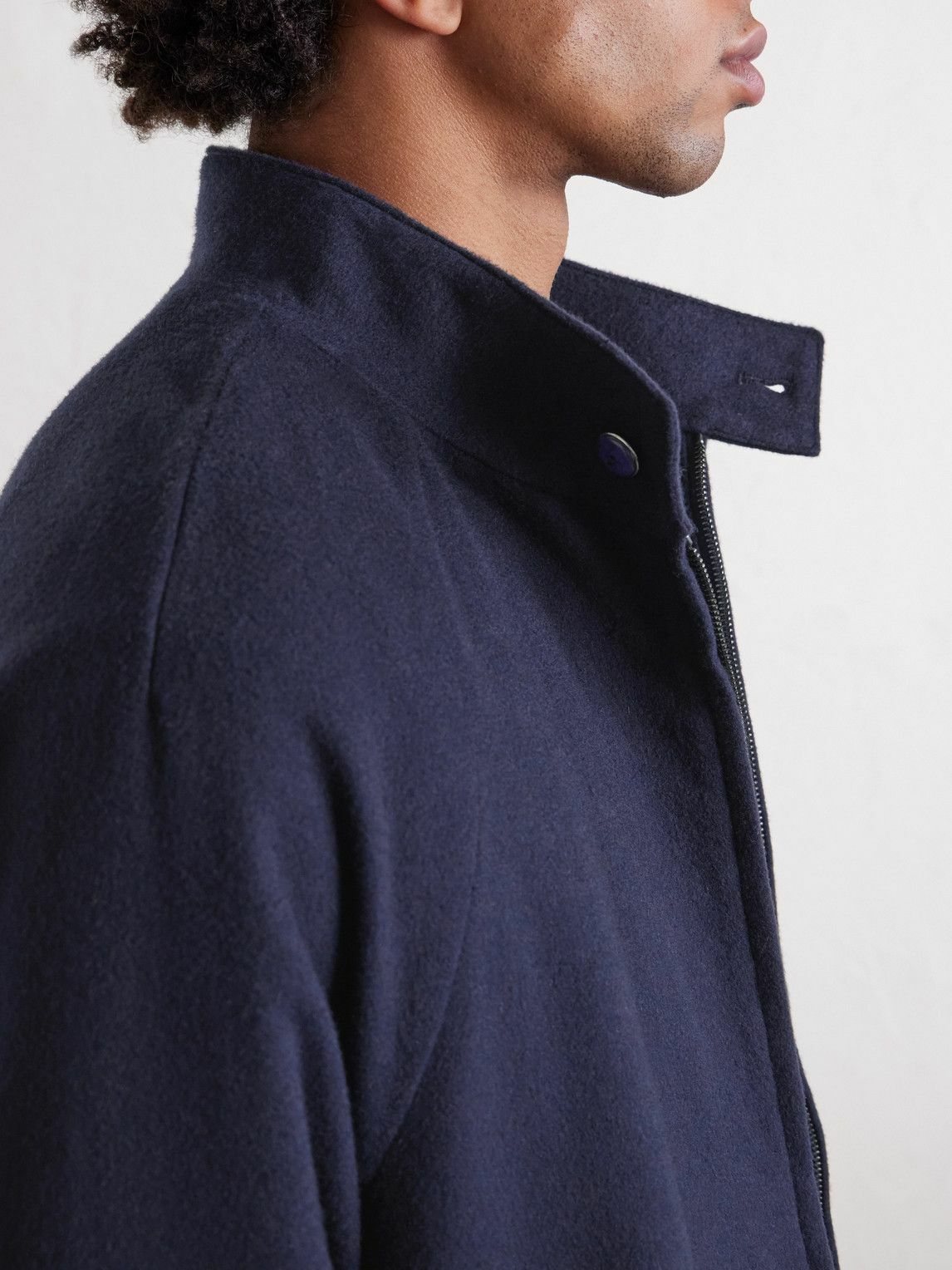 God's True Cashmere - Brushed-Cashmere Blouson Jacket - Blue