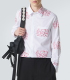 Simone Rocha Embroidered cotton poplin shirt