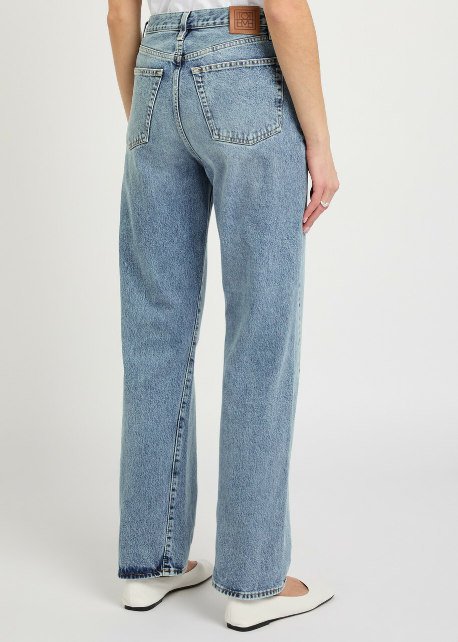 Toteme Twisted-seam Straight-leg Jeans Blue Denim