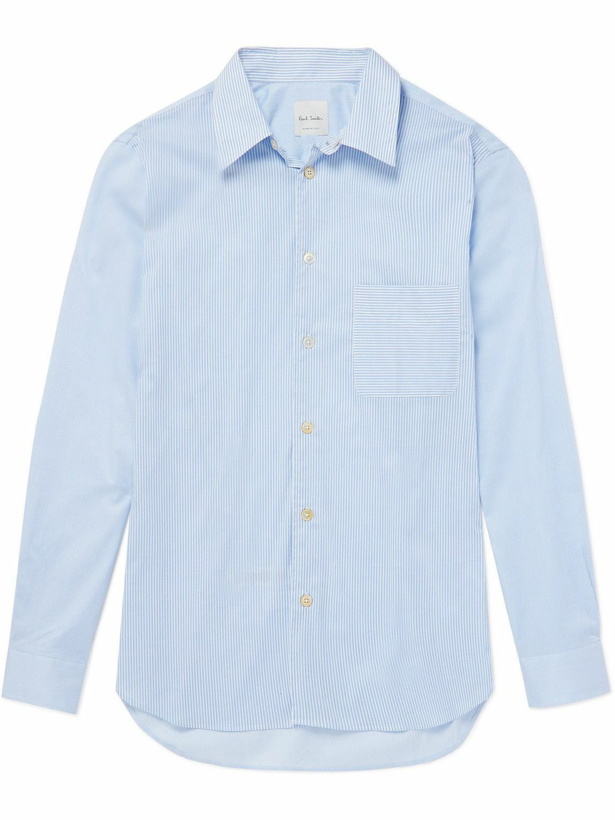 Photo: Paul Smith - Striped Cotton-Poplin Shirt - Blue