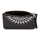 Neil Barrett Black and White Medium Zip Pouch