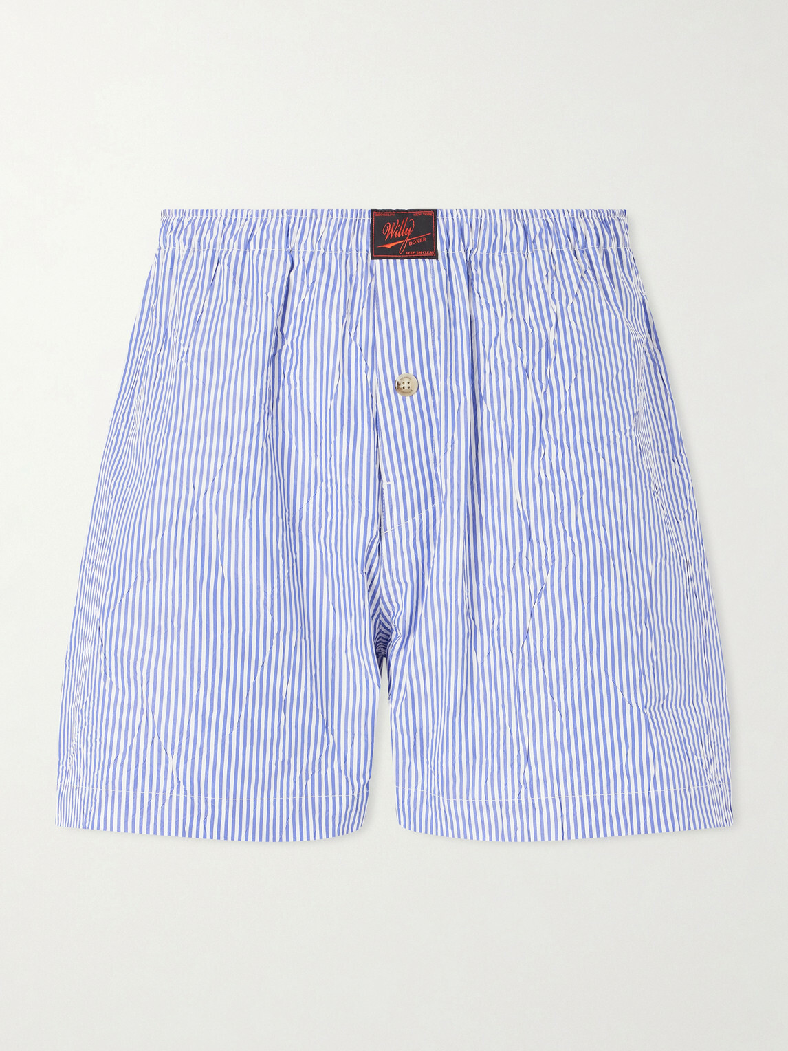 Willy Chavarria - Willy Woven Cotton Straight-Leg Boxer Shorts - Blue