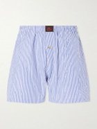 Willy Chavarria - Willy Woven Cotton Straight-Leg Boxer Shorts - Blue
