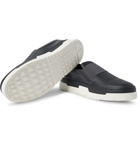 Valentino - Rubberised-Leather Slip-On Sneakers - Men - Dark gray