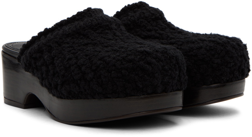 Recto Black Bohemian Clogs