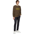 Fendi Brown and Black Forever Fendi All Over Sweater