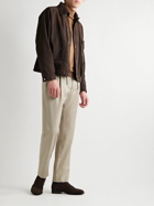 Zanella - Nico Tapered Pleated Virgin Wool and Cashmere-Blend Twill Trousers - Neutrals
