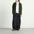 Homme Plissé Issey Miyake Men's Pleat Zip Up Cardigan in Duomo Door Green