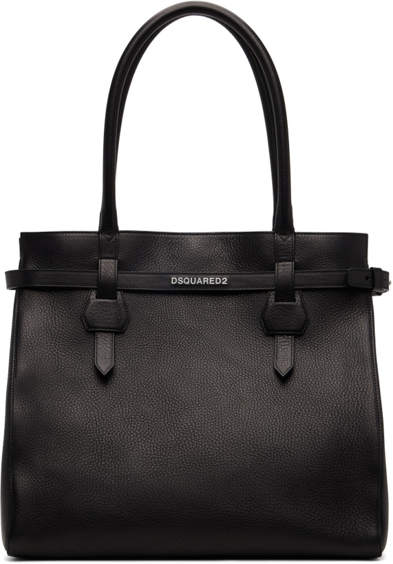 Photo: Dsquared2 Black Twin Shopping Tote