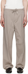 Hugo Beige Modern Fit Seersucker Trousers