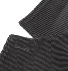 Mr P. - Dark-Grey Slim-Fit Double-Breasted Cotton-Corduroy Blazer - Men - Dark gray