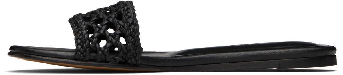 Le Monde Beryl Black Woven Pool Slides