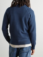 Carhartt WIP - Chase Logo-Embroidered Waffle-Knitted Cotton Sweatshirt - Blue