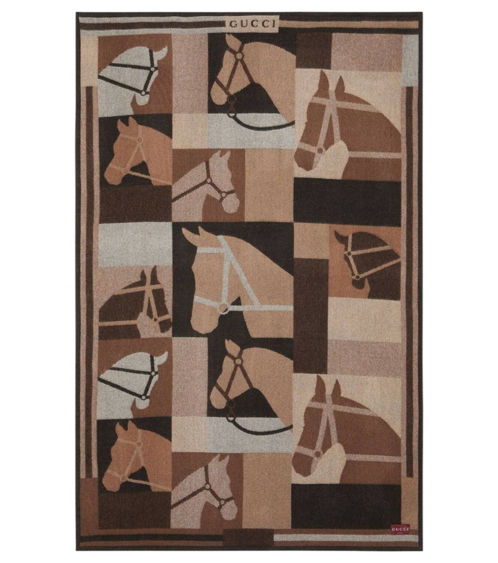 Photo: Gucci Jacquard wool and cashmere blanket