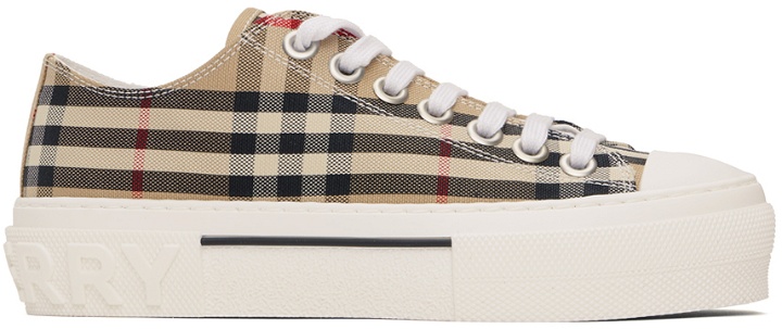 Photo: Burberry Beige Check Sneakers