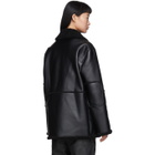 GR-Uniforma Black Faux-Sheepskin Coat