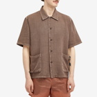 Our Legacy Men's Elder Short Sleeve Shirt in Brown