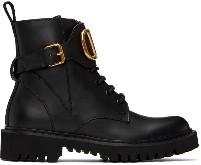 VALENTINO 25S GARAVANI VLOGO LOW BOOTS 80 MM IN BLACK SUEDE main image 0