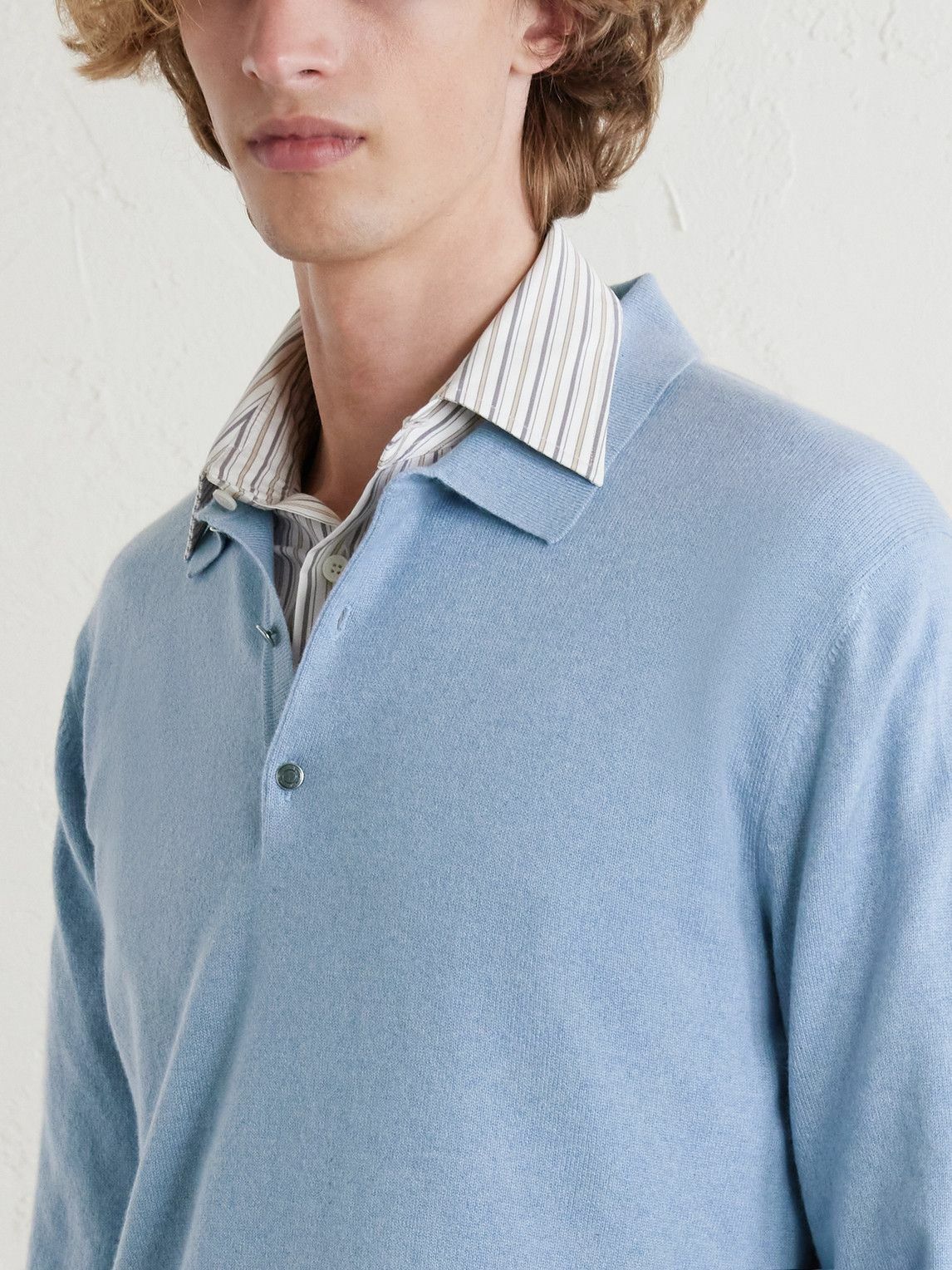 Loro Piana - Cashmere Polo Shirt - Blue Loro Piana