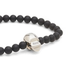Alexander McQueen Men's Skull & Onyx Bead Bracelet in Black/Silver 
