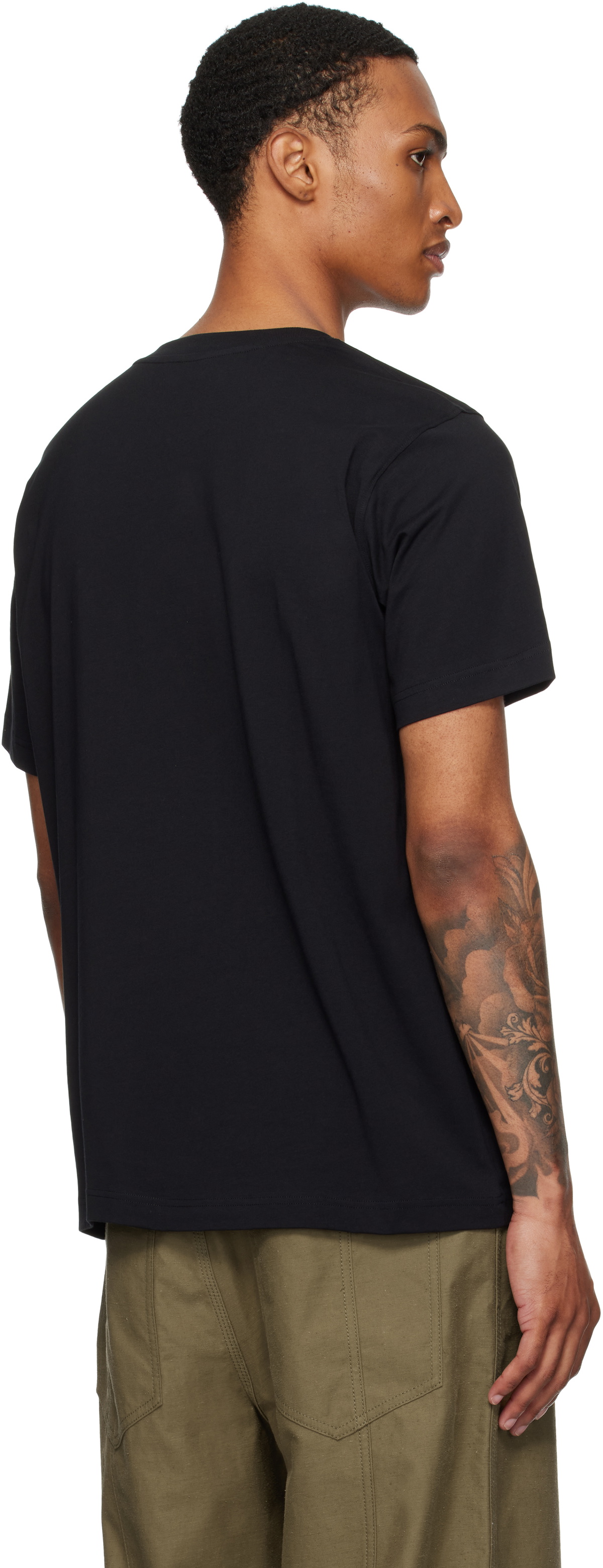 Moschino Black Organic Cotton Teddy Bear T-Shirt