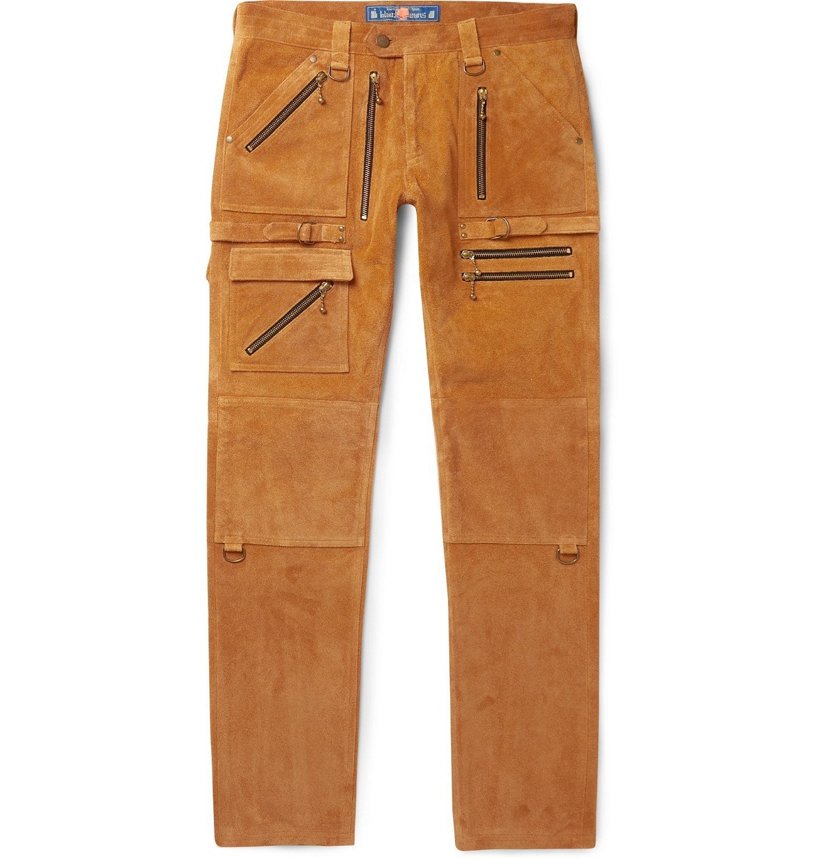 Photo: Blackmeans - Slim-Fit Suede Trousers - Brown