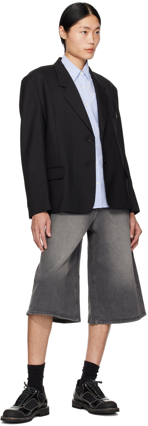 LOW CLASSIC Black Notched Lapel Blazer Low Classic