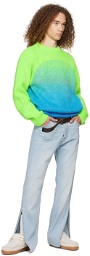 ERL Green Gradient Rainbow Sweater