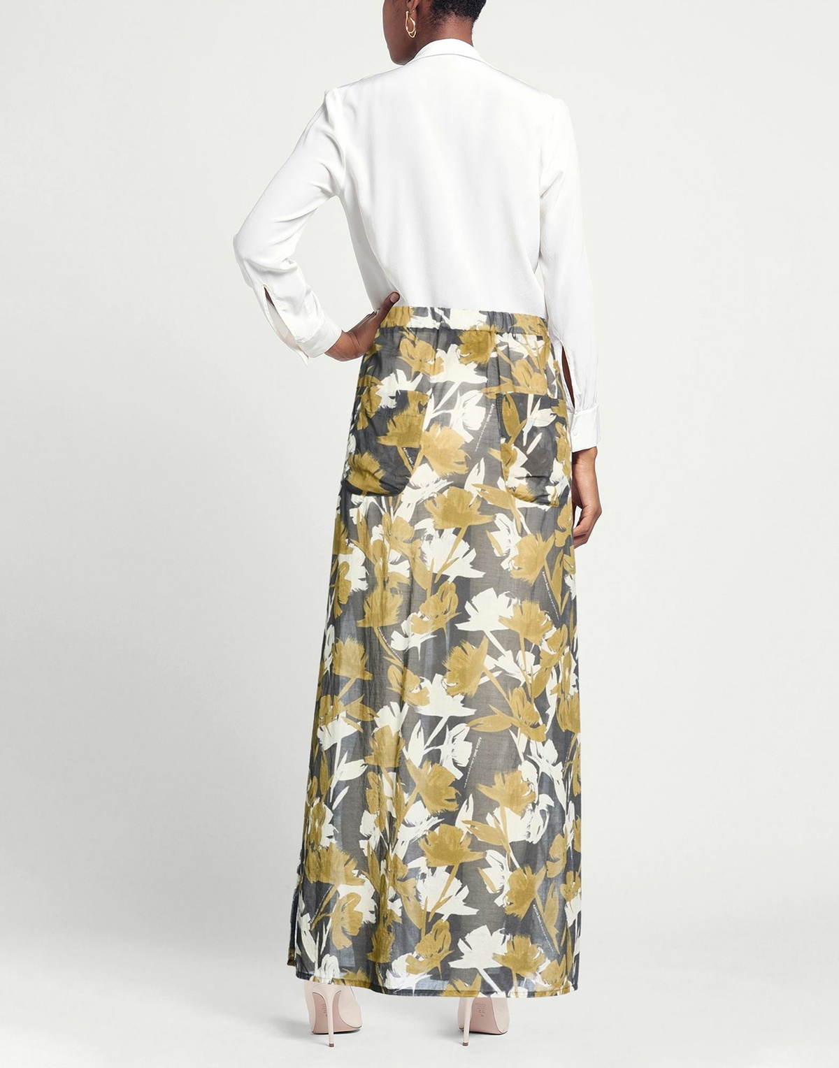 Alessia Santi Womens Maxi skirt Military in Green