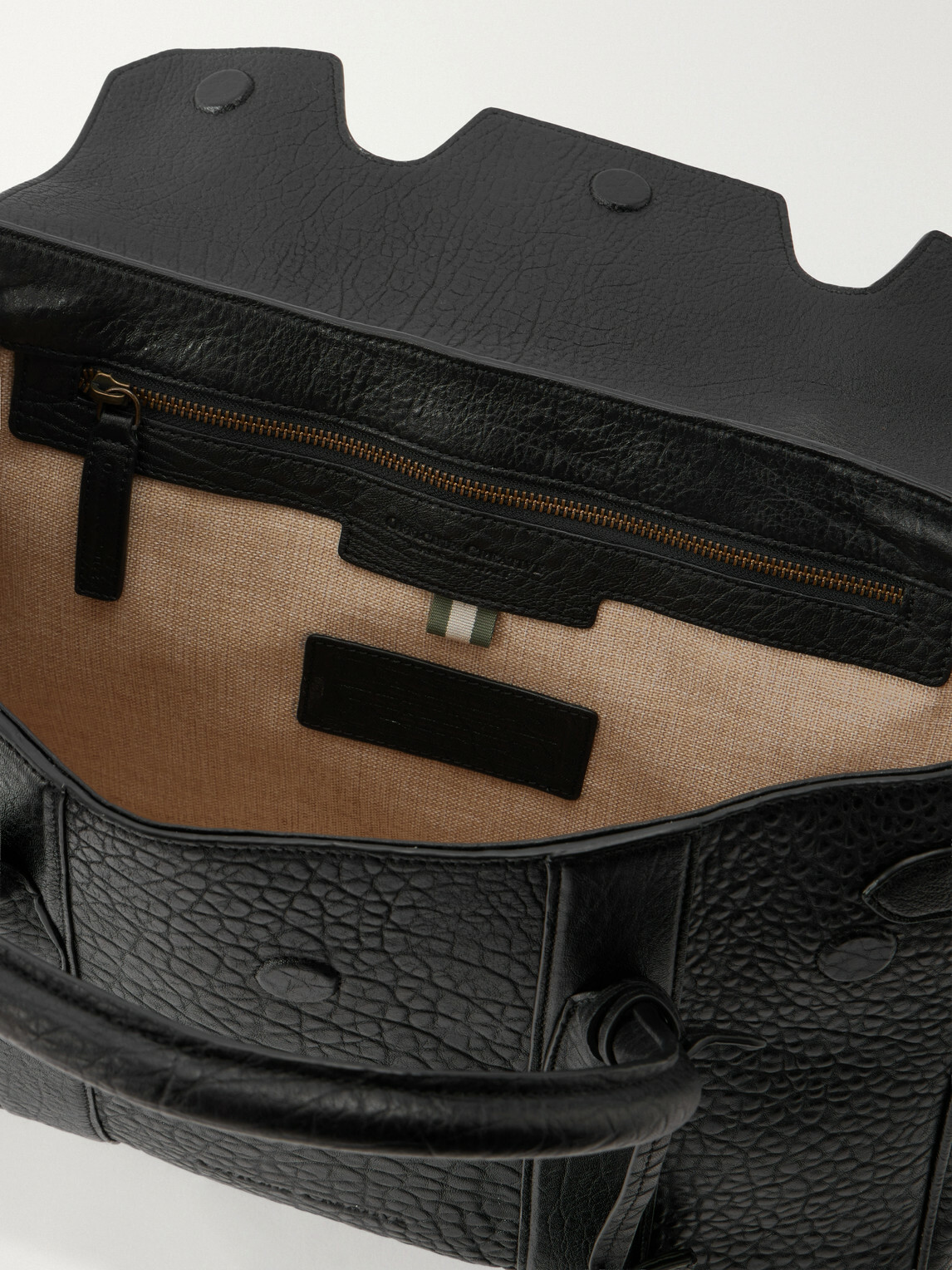 Officine Creative - Bostonian/005 Logo-Embossed Croc-Effect Leather Briefcase - Black