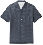 Officine Générale - Dario Camp-Collar Printed Cotton Shirt - Gray